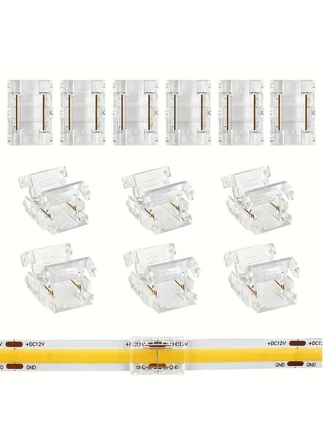 OB2P موصلات شريط LED COB بدون لحام 8 مم 20 قطعة 2 دبوس 3 دبوس وصلات تمديد تشغيل فوري - Image 4
